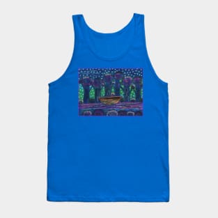 Boat Floating on the River Tank Top